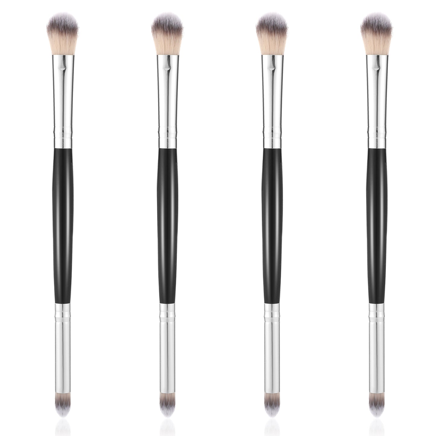 4 Pcs Eye Brushes for Makeup Eyeshadow Brush Dual Ended Makeup Brush Smudge Concealer Eye Liner Eyeliner Cream Blending Eyeshadow Brushes for Eyes Soft Hairs Travel Makeupa Tool