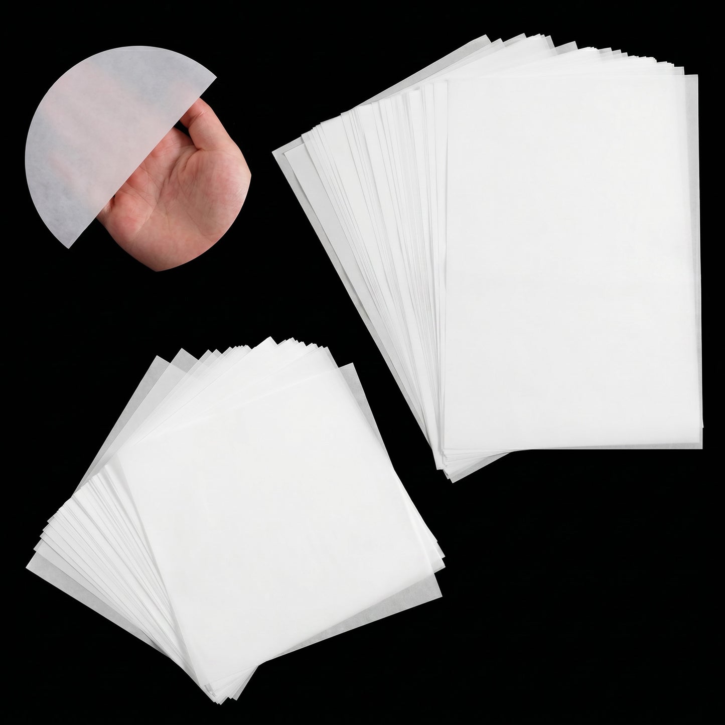100 PCS Fuse Beads Ironing Paper, Square Transparent Ironing Sheet Paper Thermostability, Fuse Bead Iron Accessories for Beads Craft Making, 11.8 * 7.9in and 7.9 * 7.9in