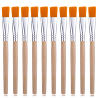 20 Pack Flat Paint Brushes, Art Paint Brushes with Short Wooden Handles, Acrylic Paint-Brush Wood Artist Craft Paintbrushes Miniature Small Thin Painting Brushe for Watercolor Oil Detail Painting