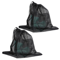 KALIONE Pond Pump Filter Bag 17.7" x 17.7" Black Large Pond-Pump Mesh Bag Filters with Drawstring for Outdoor Water Ponds Filters, Water Filter Pump, Garden, Outdoor Ponds, Swimming Pool
