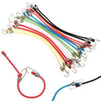 14 Pack Small Bungee Cords with Hooks, 10" Bungee Cords with Hooks Rubber Stretchy Heavy Duty Short Elastic Bungee Cord Color Bungee Straps for Luggage Roof Racks Outdoor Tents Tarps Bikes Car Rvs