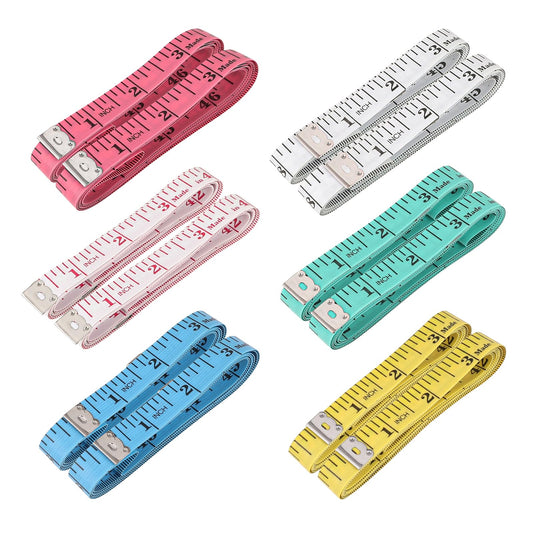 12 Pcs Tailor Waist Tape 60 Inch Tape Measure Sewing Tape Measures Soft Fabric Measuring Tape Dual Scale Measuring Tape for Body Weight Loss(12 Pcs 1.5M)