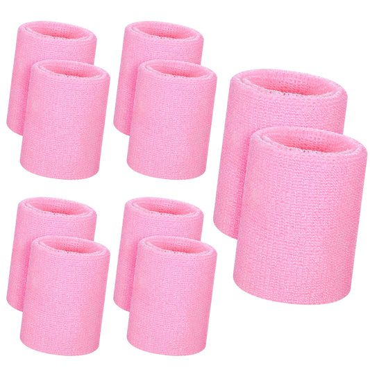 10 Piece 3.3 Inch Wrist Sweatbands Tennis Wristbands Gymnastics Wristbands for Women Elastic Wrist Sweatbands Breathable Cotton Sweatbands for Working Out Football Basketball Running Athletic Sports