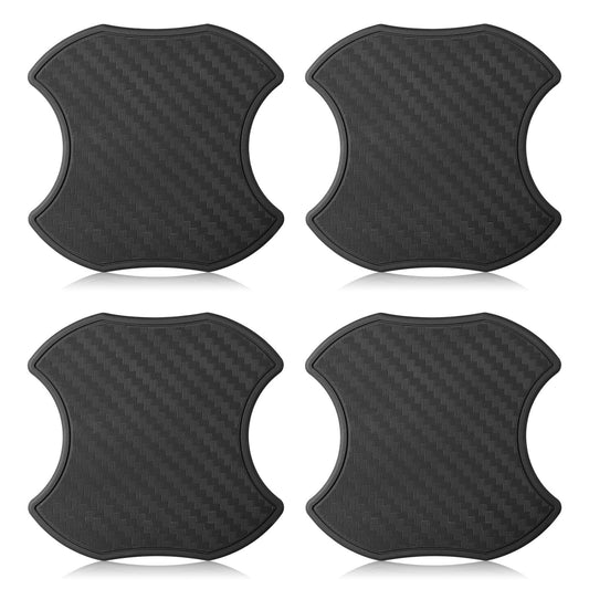QfwdfcTrenz 4PCS Car Door Handle Sticker Protector, Carbon Fiber Car Door Handle Protection Stickers Universal Car Strong Adhesive Scratch Protector Anti-Scratches Paint Guard(3.74x3.54 inch)