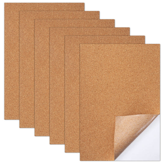 8 Pieces Self Adhesive Cork Board Cork Tiles for Walls Cork-Board Tiles A4 Corks Sheet 2mm Corks Mats for DIY Crafts Wall Decoration Bulletin Boards Home Office Photos Display