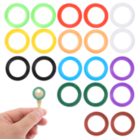 Key Covers 20 Pcs Silicone Key Cap Tags Key Identifier Rings Silicone Key Caps Covers for Key Protection and Key Identification (10 Colors)
