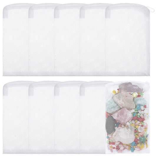 10 pcs Aquarium Filter Media Bags Fish Tank Fine Mesh Bag with Plastic Zipper Mesh Filter Bags Reusable Aquarium Mesh Bag for Activated Carbon Bio Filter Balls Filter Stones Ceramic Pond (6" x 4")