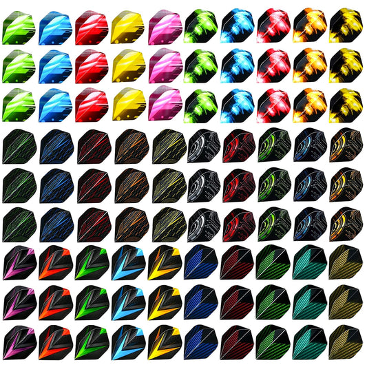 KALIONE 90Pcs Dart Flights Standard Dart Flights Durable PET Dart Flights for Soft Tip Steel Tip