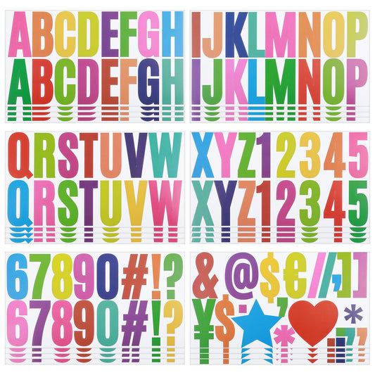 24 Sheets Large Vinyl Alphabet Stickers Number Labels Bulletin Board Letter Stickers for Mailbox Door Classroom Home Large Alphabet Letter Number Stickers for DIY Crafts(Letter Size: 2.5 Inch)