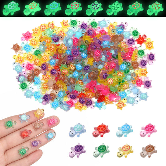 KALIONE Pack of 200 Mini Tortoise Luminous DIY Mini Figures