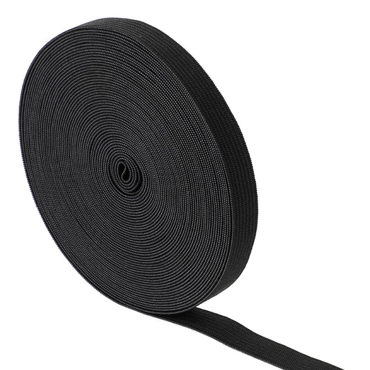 10Yard Elastic Band for Sewing 1/2 Inch Black Width Flat Elastic Cord for Sewing Waistband Pants Waist Masks Braided Stretch Strap (10 Yard 1/2 Inch Black)