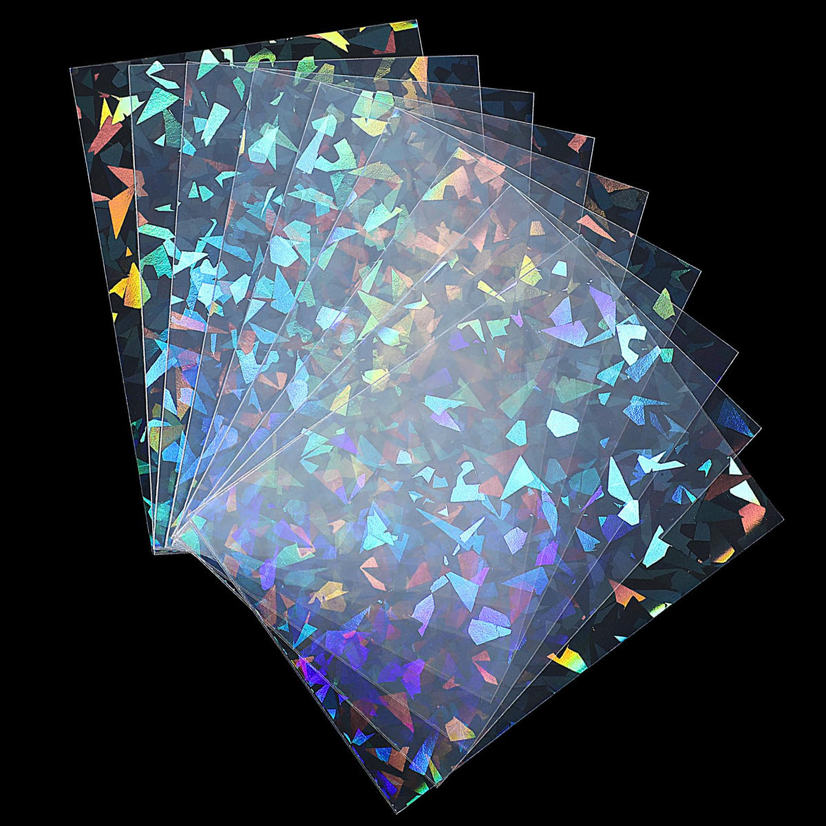 100 PCS Photocard Sleeves 3.58x2.56 Inches Laser Flashing Card Sleeves