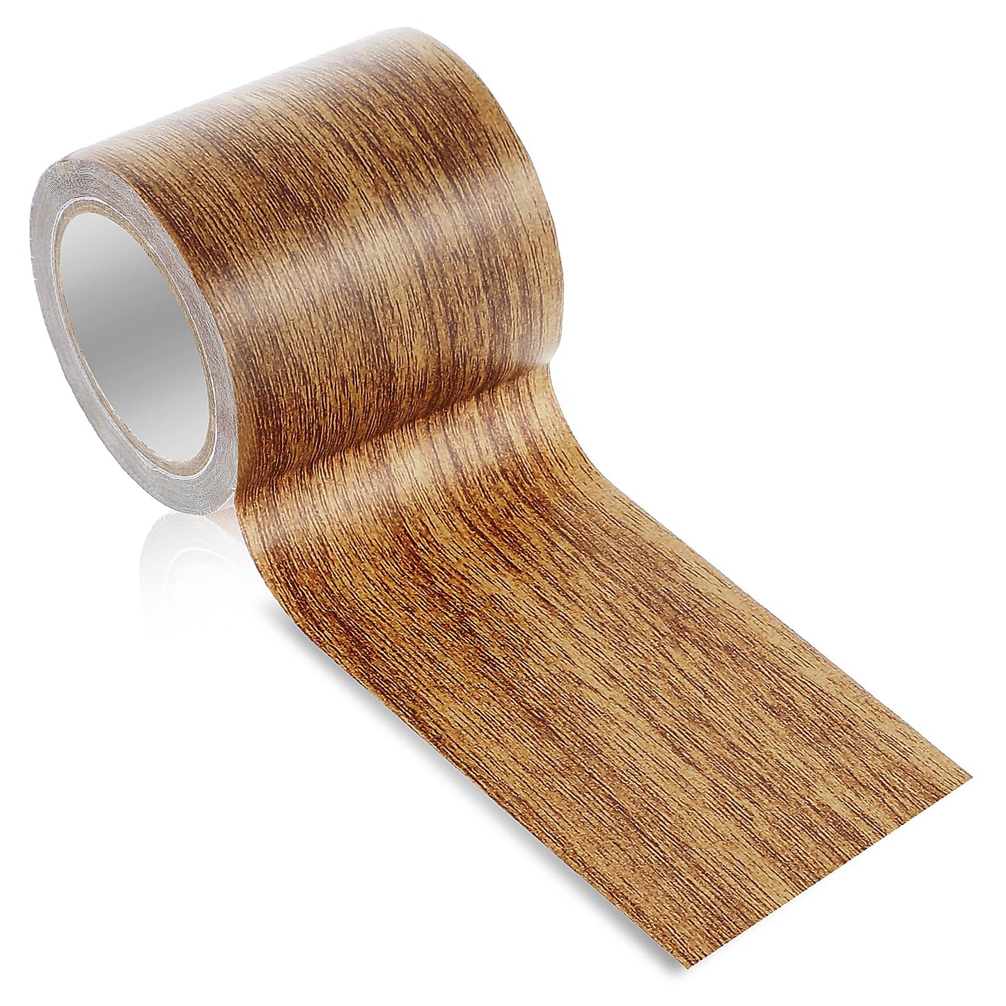 Wood Grain Repair Tape Brown Wood Effect Duct Tape 2.2 Inch x 15ft Self Adhesive Wood Grain Repair Tape Simulated Wood Patch Tape Wood Markers Furniture Repair for Floors Doors Tables Chairs