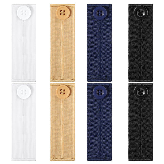 8 PCS Waist Extender for Trousers Elastic Waist Extenders for Pants Button Extenders for Jeans Adjustable Elastic Waist Extenders Waistband for Men Pregnant Women Jeans Pants Button Extender Dress