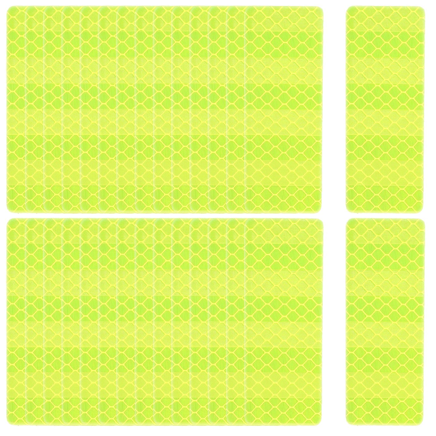 Exclaith 30pcs Green Reflective Stickers, Waterproof Reflective Tape for Bikes, Warning Safety Night Visibility Sticker for Bicycles, Motorcycles, Clothing, Trailers, Helmet