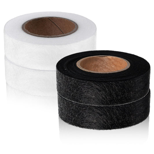 QfwdfcTrenz 4 Pcs Iron On Hem Tape Extra Wide Web Fabric No Sew Hem-Tape Iron on Adhesive Fabric Fusing Iron-on Tape for Clothes Curtains Jeans Trousers Collars Bonding DIY Crafts
