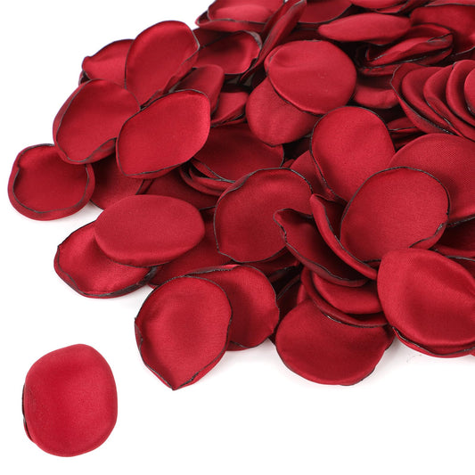 Mozeat Lens Silk Rose Petals, 400 Pcs Red Flower Silk Petals for Wedding Flower Basket Romantic Night, Scatter Flower Petals Decoration for Home Table Aisle Runner Party Valentine's Day Bridal Shower