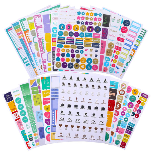 1400+ Daily Planners Calendar Stickers 24 Sheets Scrapbooking Stickers Monthly Planner Stickers Seasonal Planner Stickers for Calendar Planning Scrapbooking General Events Holiday Seasonal