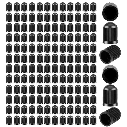 150PCS Car Tyre Valve Caps Cover, Car Tire Dust Cap Without Sealing Ring, Universal Tire Valve Stem Caps Black Valve Stem Caps Bike Tire Air Cap Tire Valve Dust Cover for Trucks, Bicycle, Motorbike