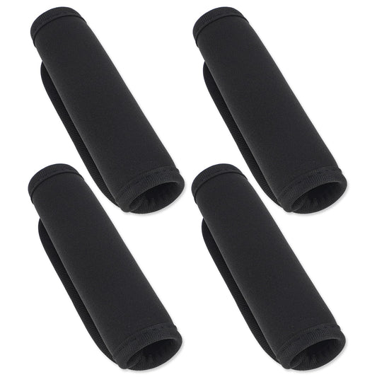 4 Packs Luggage Handle Wraps Neoprene Bag Handle Wrap for Suitcase, Soft Handle Covers Suitcase Luggage Handle Wrap Luggage Tag Wraps Travel Accessories(Black)