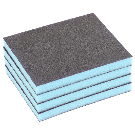 Pack of 8 Sanding Sponges, Sanding Sponge Wood Hand Sanding Block Coarse Drywall Sanding Block Washable and Reusable Sanding Blocks for Wood, Emery Linen, Sandpaper Blocks (120 Grit)