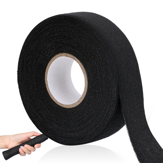 KALIONE Hockey Tape, Anti Slip Hockey Stick Tape 25m × 25mm Self-Adehesive Grip Tape Sports Grips Tape Anti Slip Wear Resistant Stick Tape for Badminton Grip Golf Pole Tennis Racket (Black)