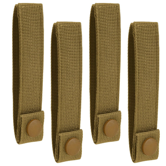4 Pack Molle Strap,Tactical Molle Strap Reusable Molle Webbing Straps Attachment Snap Strap Nylon Thumb Snap Straps Molle Adapter Straps for Backpack, Molle Panel Connectors Suitable for Men Women