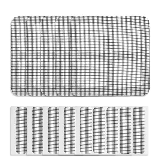 20 Sheets Window Screen Repair Kit Sticky Screen Repair Tape Breathable Fly Screen Repair Kit Self-Adhesive Window Screen Mesh Tape Screen Patch Tape for Window and Door Tears Holes