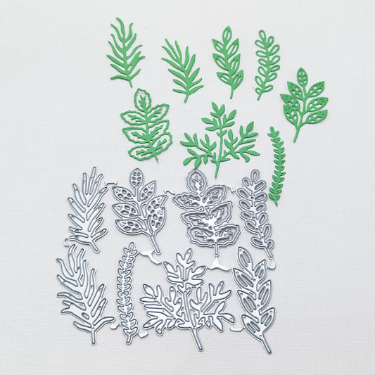 8Pack/Set Leaf Metal Die Cuts,Crafts Cut Template Various Leaves Plant Flower Cutting Dies Cut Stencils DIY Craft Dies Template Embossing Die Cuts Stencil for DIY Scrapbooking Embossing Card Making