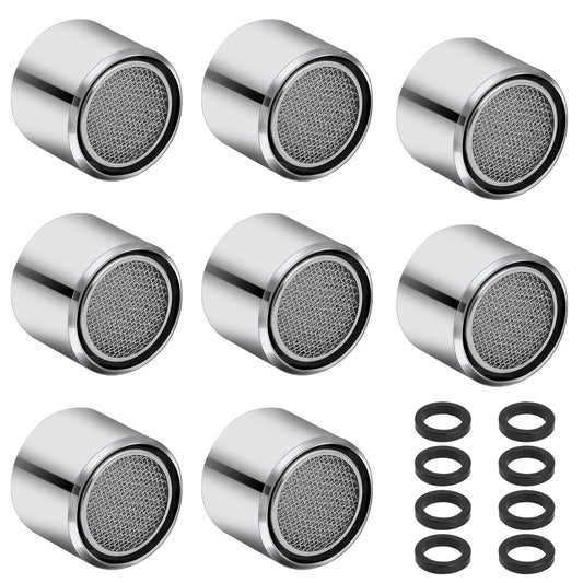 8 Pcs Tap Aerator 22 mm Bathroom Sink Filter Kitchen Faucet Aerator with Brass Shell Female Thread Faucet Filter Sink Aerator with Gasket for Bathroom