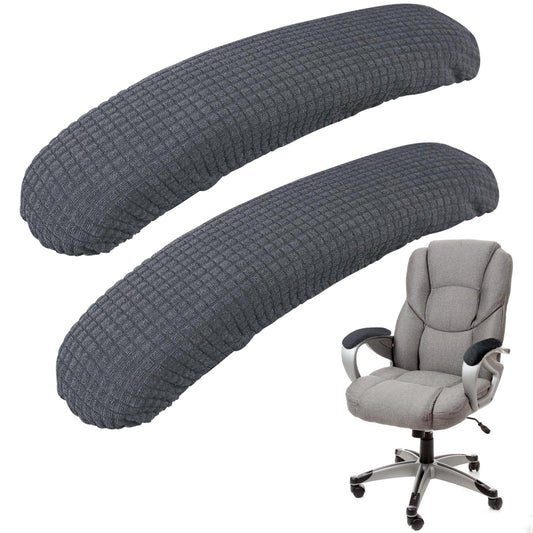 KALIONE Office Chair Arm Covers, Armrest Slipcover Pads, Removable Office Chair Cover, Chair Arm Pads Arm Protectors, Office Removable Arm Rest Covering, Elastic Chair Armrest Cover(Grey)