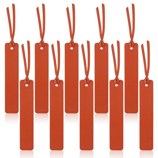 10Pcs Leather Bookmarks Classic Stitched Bookmark Classic Style Stitched Book Mark Personalized Leather Rope Page Markers for Book Lovers Readers Writers Man Women