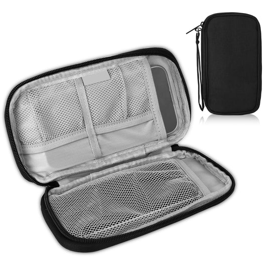 Small Travel Cable Organiser Bag Pouch Cable Organiser Pouch Electronics Accessories Organizer Carry Bag,Double Layers All-in-One Storage Bag Portable Water-Resistant Organizer Pouch for Cord,Charger