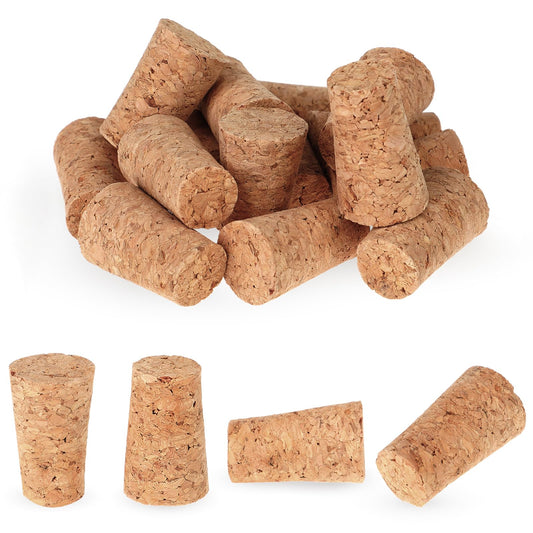 16 Pack Wood Corks PlugsTapered Blank Wine Corks Leakproof Wooden Wine Bottle Stopper Replacement Natural Corks for Wine Bottles, Beer Bottles, Liquor Bottles Cork, 22x35x17mm