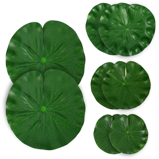 8Pcs Floating Lily Pads Artificial Lily Pads for Pond, Plastic Pond Ornaments, Artificial Lotus Leaves, Pond Plants Lilly Pads Artificial Flowers, Lily Pads Leaves for Pond Fish Pool Garden Decoration