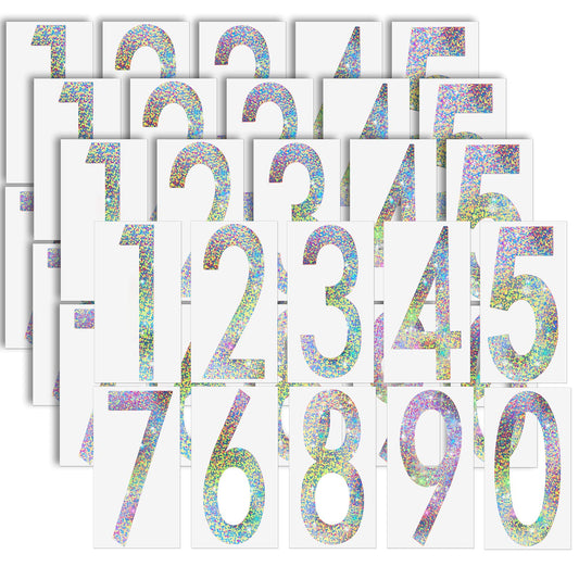 40 PCS Numbers Sticker Reflective Sheets Mailbox Numbers Stickers Large 0-9 House Numbers Self Adhesive Numbers Stickers 4 inch Numbers Stickers for Mailbox Window Door Residence