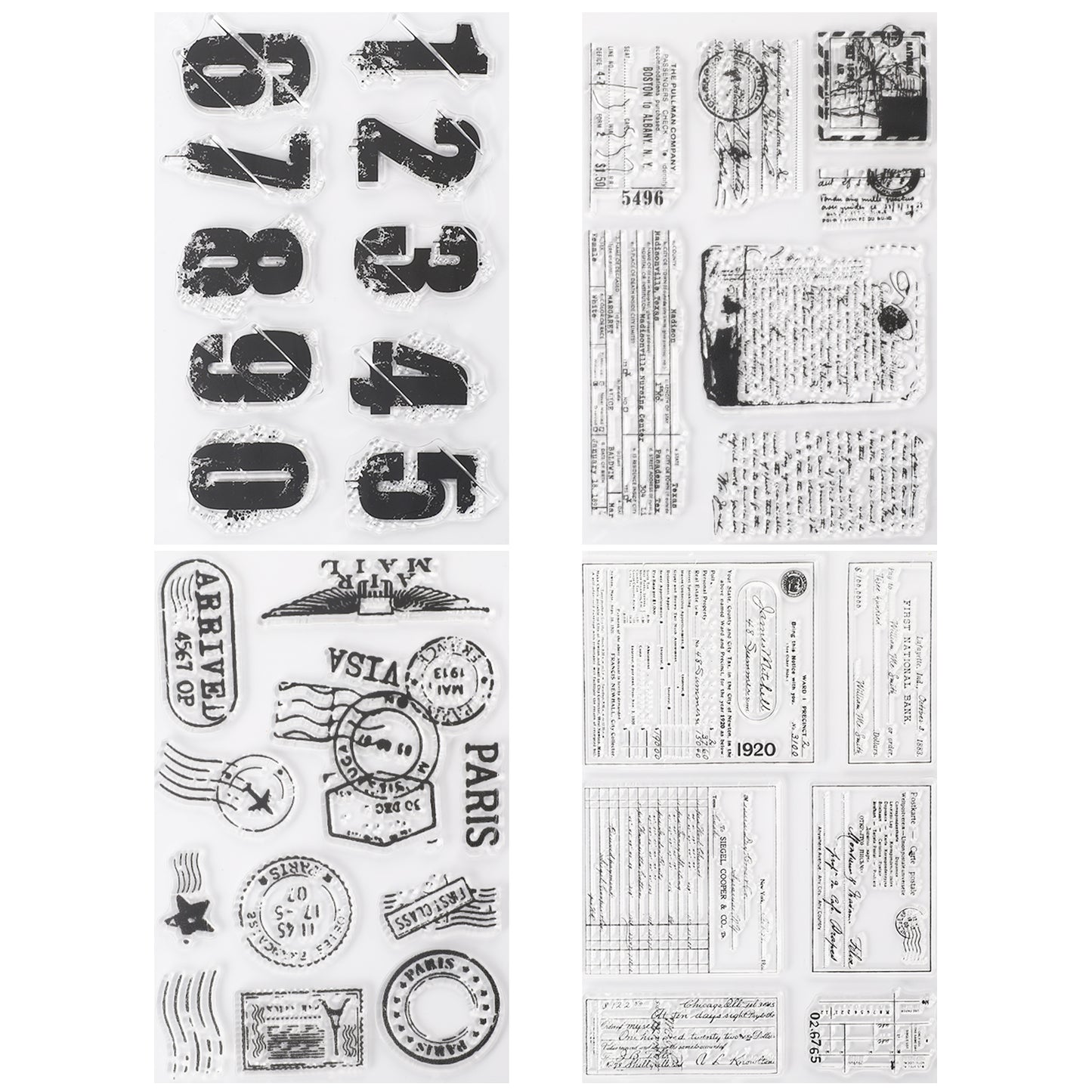 34Pcs Clear Stamps