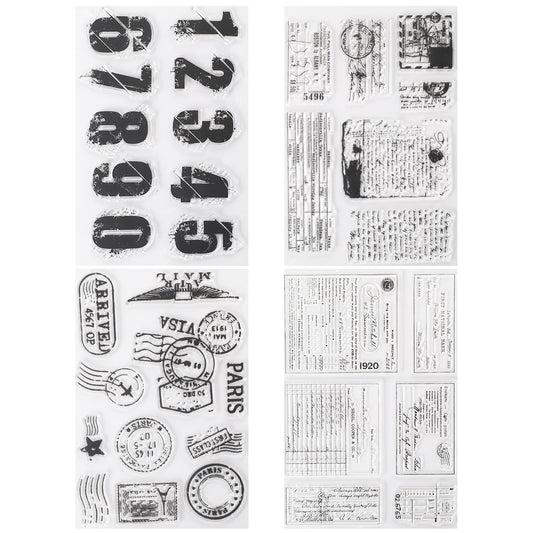 34Pcs Clear Stamps