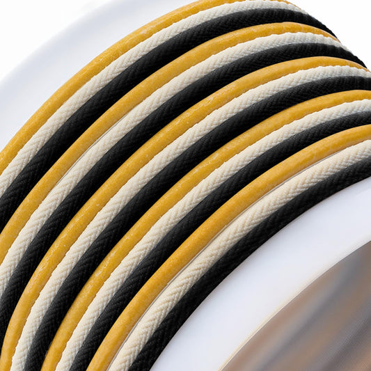 Psyqtsuary 10 Feet Electrics Vintage Style Pushback Guitar Wire, Cloth Covered Braided Guitar Wire, for Electric Guitars Upgrad Kits, 3.3-white/3.3-black/3.3-yellow