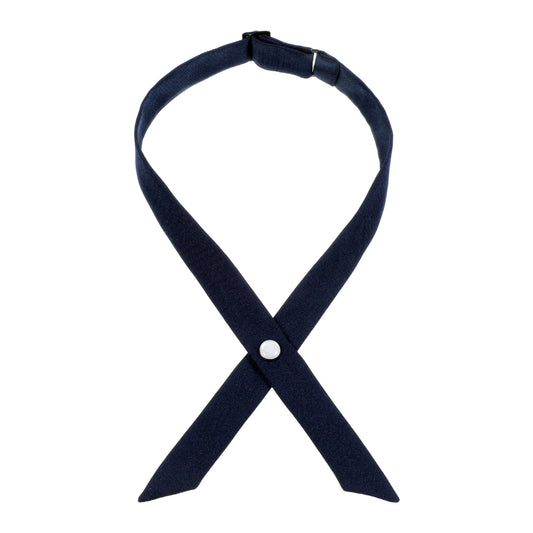 Jxiwfvl 3 Pcs Adjustable Criss Cross Bow Tie for Men Women, Pre Tied Uniform Bowtie Solid Color Polyester Necktie Dark Blue