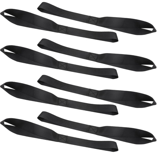 8 PCS Soft Loop Tie Down Straps Black Motorcycle Tie Down Straps 12 x 1In Heavy Duty Tie Down Loops Motorcycle Handlebar Straps for Securing Motorcycles UTV ATV Kayak Dirt Bikes Lawn Equipment