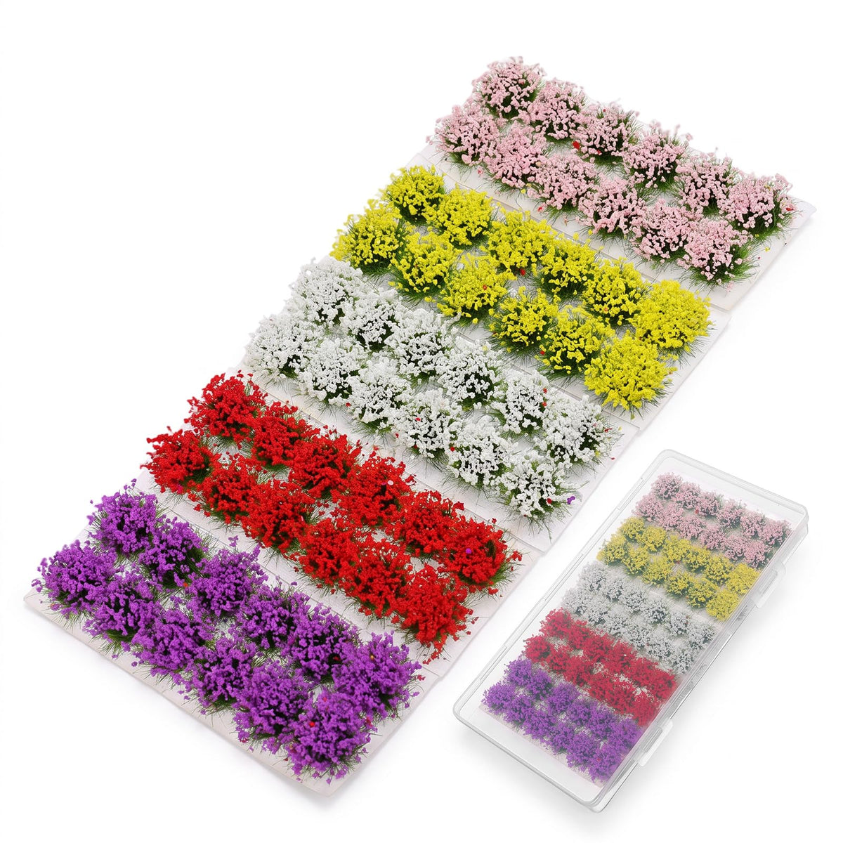 60PCS Diorama Materials Miniature Flowers, Gamers Grass for Crafts Model