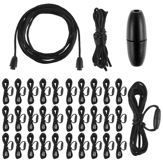 30 Sets Replacement Necklace Cords with Breakaway Clasp Breakaway Clasp for Lanyard Plastic Lanyard String Necklace Cords for Pendants Breakaway Lanyard for Bracelet Necklace Jewelry Making