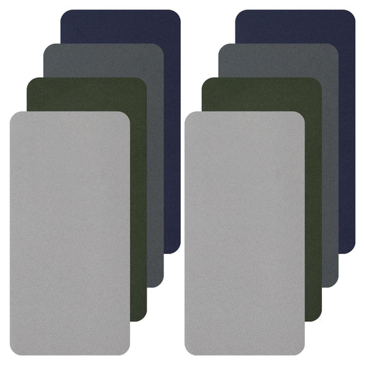 8Pcs Nylon Repair Patches Iron On Patches, Self-Adhesive Repair Patches for Tent Clothes Furniture Canvas, Waterproof Outdoor Sun Patch Kit, Iron On Patches for Cloths Bag(4 Colors)