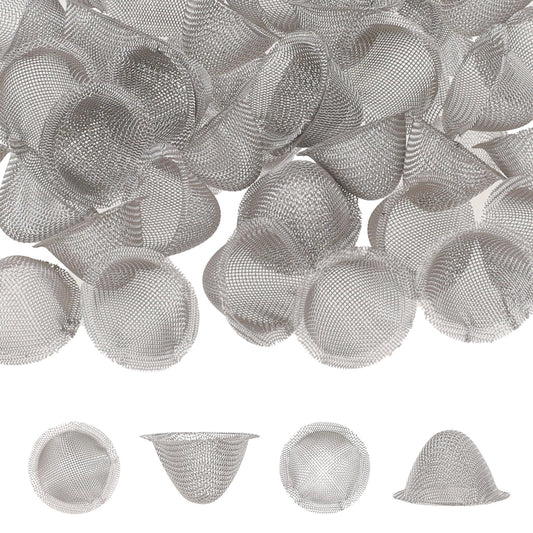 40 Pcs Bowl Pipe Screens Filters, 1/2 Inch Stainless Steel Mesh Clean Screens with Tapered Design Screens Mini Metal Filters Reusable Filters Self-Adjustable Size Filter