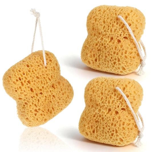 2 Pcs Sea Sponges for Shower, Larger Natural Sponges for Body Women Men Exfoliating Body Wash Sponge Gentle Deep Cleansing, Ultra-Soft