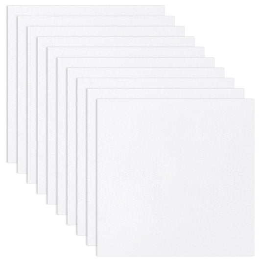 10 Pieces Embroidery Cloth Fabric White Cotton Canvas Fabric Embroidery Linen Squares,7.9 Inch Cross Stitch Fabric Cotton for Embroidery Handmade Needlework DIY Clothing Craft Flower Pot Decoration