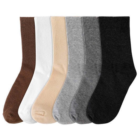 Vin Beauty 6 Pairs Women’s Multi pack of Colorful Cotton, Womens Socks, Cotton Breathable Wicking, Cotton Socks for Women, Suitable for Sports, Leisure and Parties(Dark Color)