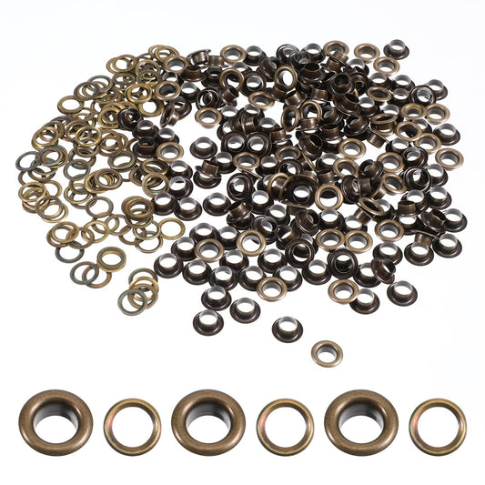 Eyelets and Grommets, 200 Sets 3/16 Inch Eyelets Grommet Kit with Washers Metal Grommets for Fabric Clothing Leather Bag Shoes Belt Hats DIY Crafts (Bronze)