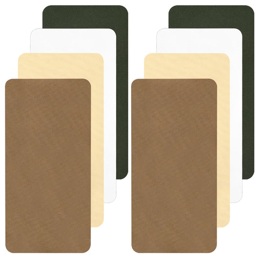 8Pcs Nylon Repair Patches Iron On Patches, Self-Adhesive Repair Patches for Tent Clothes Furniture Canvas, Waterproof Outdoor Sun Patch Kit, Iron On Patches for Cloths Bag(Color Set B)